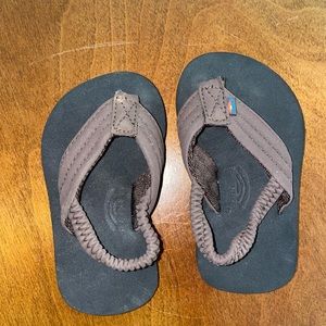 New Brown Rainbow kid flip flop size 5-6